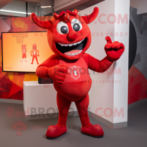 Red Devil maskot kostume...