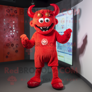 Red Devil maskot kostume...