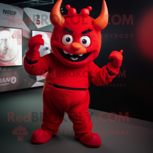 Red Devil maskot kostume...