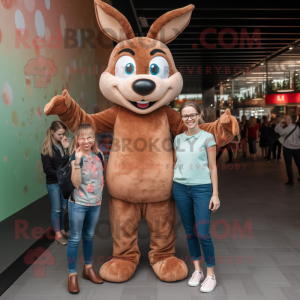 Brun rådjur maskot kostym...