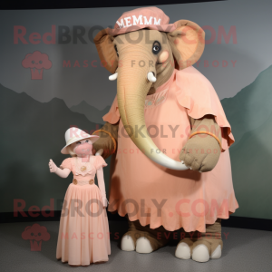 Peach Mammoth maskot drakt...