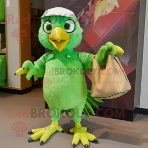 Lime Green Falcon maskot...