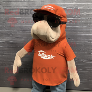 Rust knölval maskot kostym...