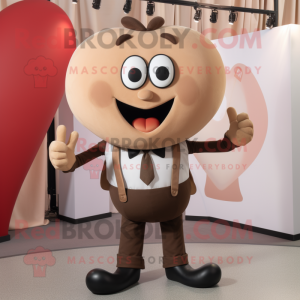 Tan Heart mascotte kostuum...