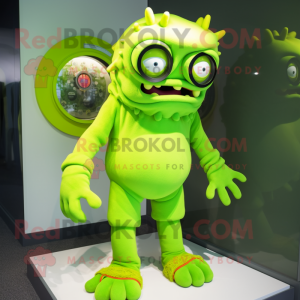 Lime Green Cyclops maskot...