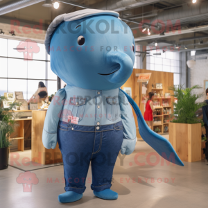  Blue Whale maskot kostume...