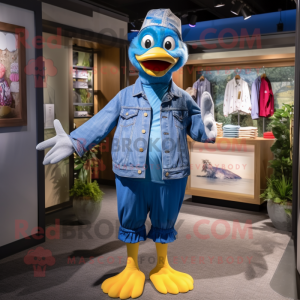 Blue Geese maskot kostume...