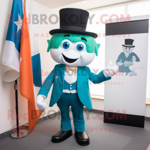 Turkis irsk flag maskot...