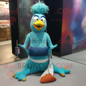 Cyan Rooster mascotte...