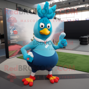 Cyan Rooster mascotte...