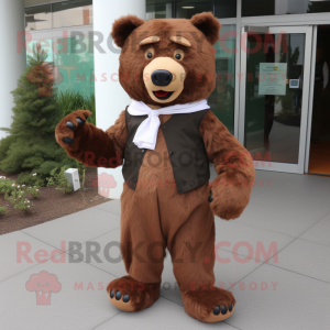 Brun bjørn maskot kostume...