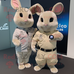 Tan Chinchilla maskot drakt...