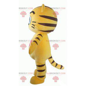 Mascota gato amarillo y negro con ojos grandes - Redbrokoly.com