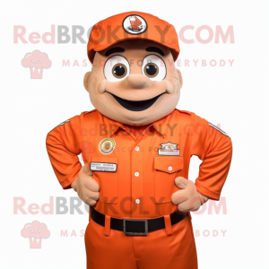 Orange Fire Fighter maskot...
