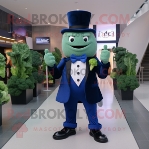 Blå Broccoli maskot kostume...