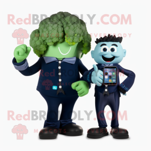 Blå Broccoli maskot kostume...
