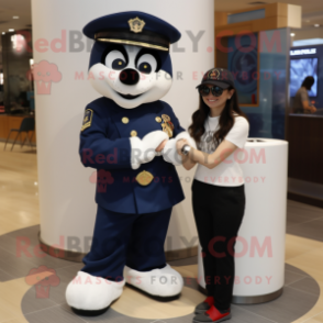 Navy Bracelet mascot costume character dressed with a Blouse and Watches