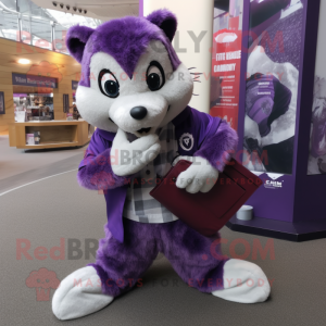 Purple Badger mascotte...