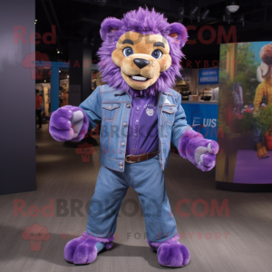 Purple Lion mascotte...