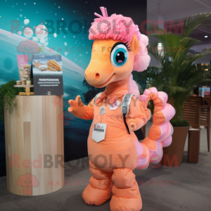 Peach Seahorse mascotte...