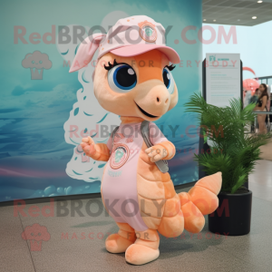 Peach Seahorse mascotte...