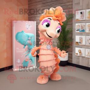 Peach Seahorse mascotte...