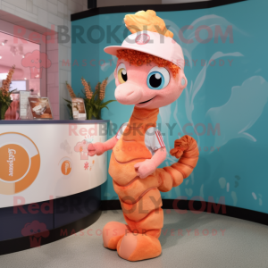 Peach Seahorse mascotte...