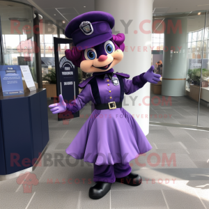 Lila Polizist Maskottchen...