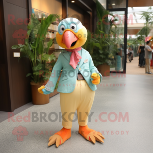 Peach Parrot maskot kostume...