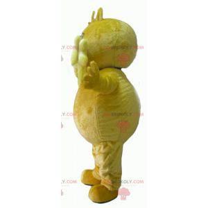 Velký maskot žlutého muže s knírem - Redbrokoly.com