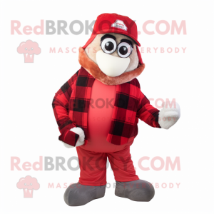 Red Ice maskot drakt figur...