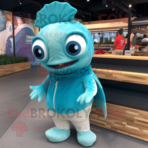 Cyan Fish Tacos maskot...