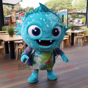 Cyan Fish Tacos maskot...