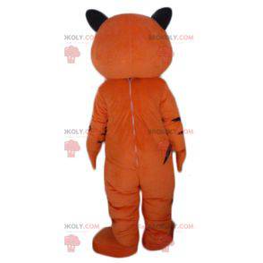 Mascote tigre laranja preto e branco estridente - Redbrokoly.com