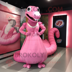 Pink Titanoboa maskot...