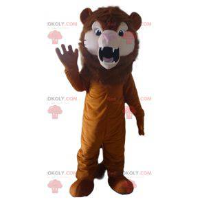 Brølende kattebrun løve maskot - Redbrokoly.com