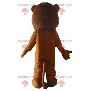 Mascotte de lion marron de félin rugissant - Redbrokoly.com