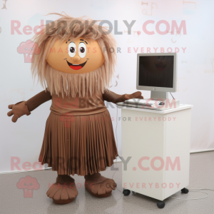 Brown Computer mascotte...