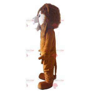 Mascotte leone marrone felino ruggente - Redbrokoly.com