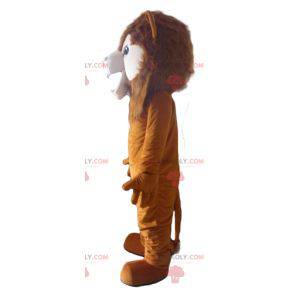 Rytande kattbrun lejonmaskot - Redbrokoly.com