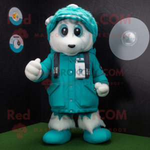 Teal Soccer Goal maskot...