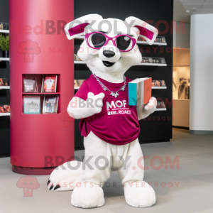 Magenta Hermelijn mascotte...