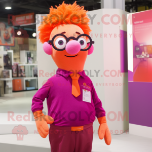 Magenta orange maskot...