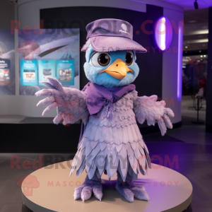 Lavendel Falcon maskot...