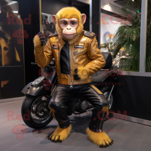 Gold Capuchin Monkey maskot...