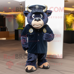 Navy Buffalo maskot kostume...