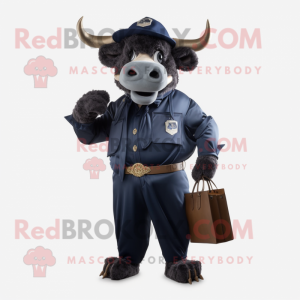 Navy Buffalo maskot kostume...