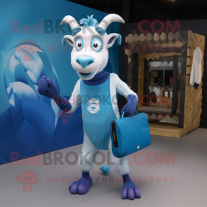 Blue Goat mascotte kostuum...