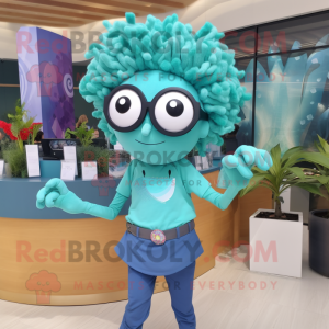 Turquoise Medusa mascotte...