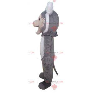 Řvoucí maskot bílého a béžového šedého tygra - Redbrokoly.com